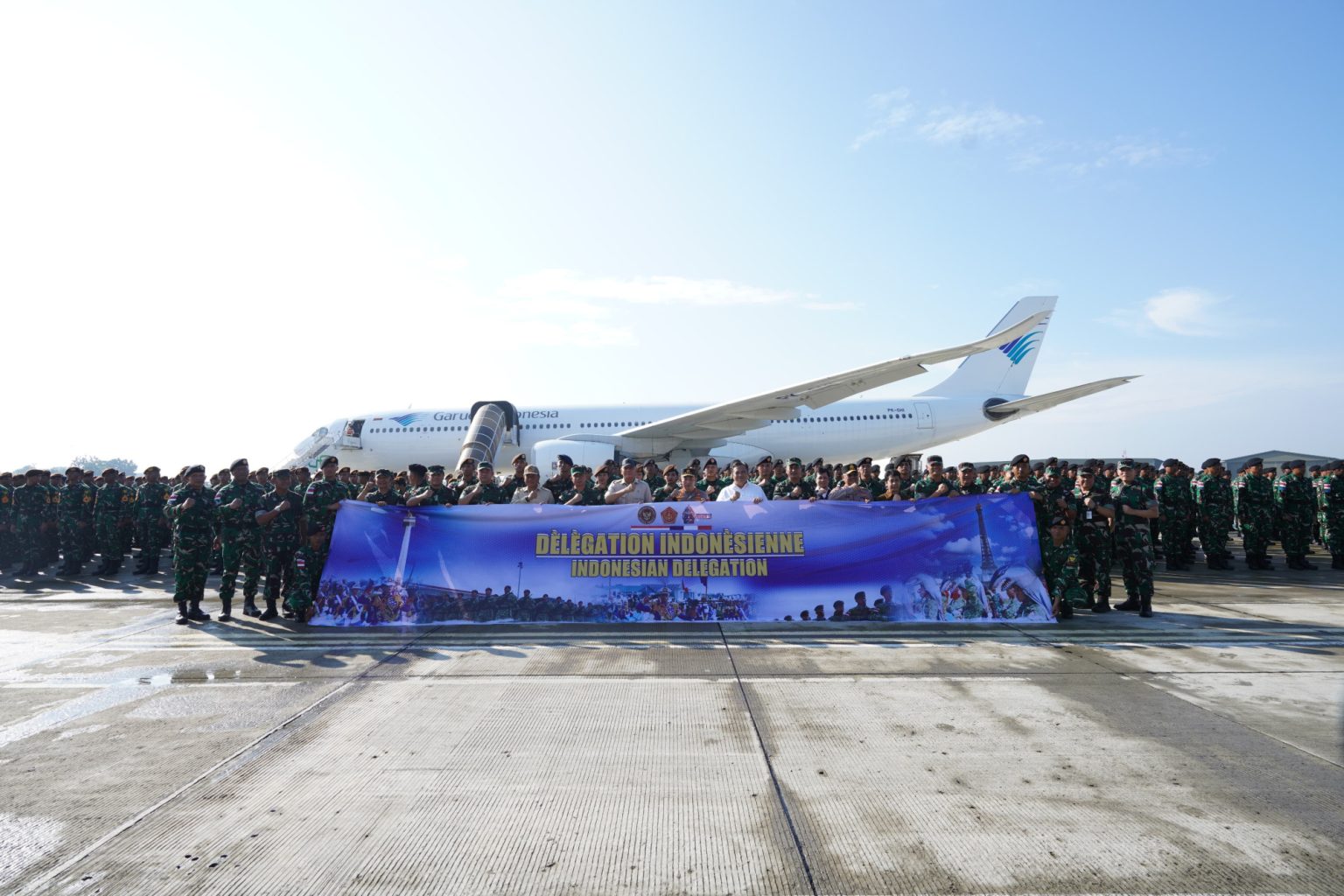 Keberangkatan Kontingen Satgas Patriot II dari Pangkalan TNI AU Halim Perdanakusuma. Foto.doc kemhan.go.id