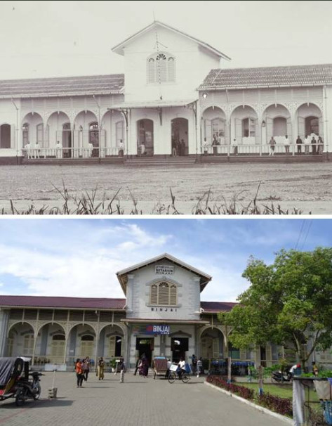 Stasiun Binjai dari Jaman Belanda hingga sekarang. Foto : facebook BinjaiSedunia