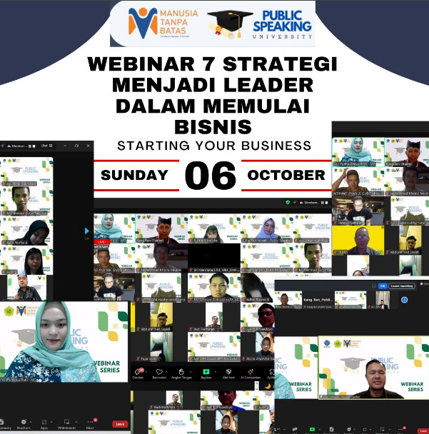 Suasana Webinar dengan 100 Partisipan. Foto : Nur WIdya Putri 