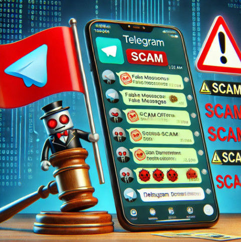 Ilustrasi agar berhati-hati dengan grup atau kanal penipuan di aplikasi Telegram.