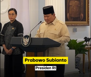 Presidan Prabowo mengumumkan TH untuk ASN, PPPK, Prajutir TNI dan Polri. Foto : IG narasirooms.