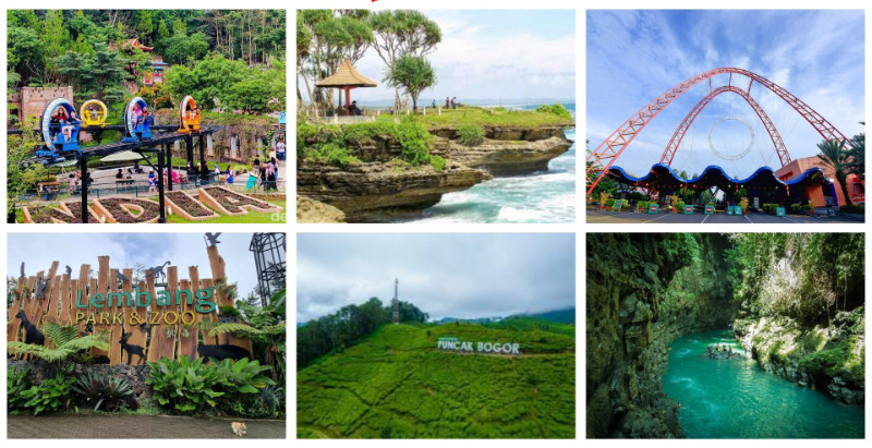 Beberapa destinasi wisata cocok untuk liburan keluarga saat lebaran. Foto : dari berbagai sumber