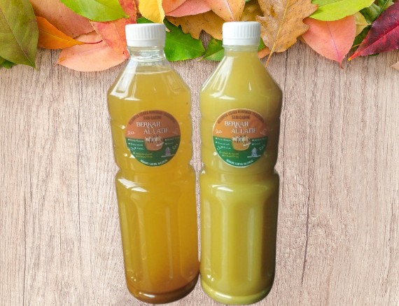 Minuman ini dikemas dalam botol praktis yang menarik, lengkap dengan label khas berwarna hijau dan oranye yang mencerminkan kesegaran dan kealamian produk. Foto : Sutrisno