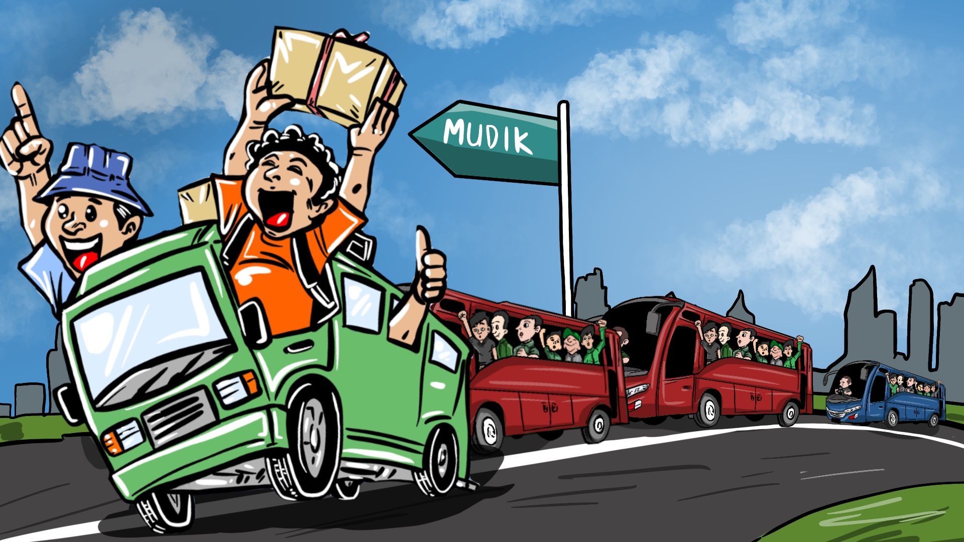 Tradisi mudik menjadi budaya di Indonesia. Foto : Ilustrasi