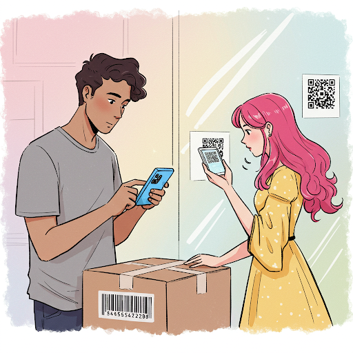 Barcode vs QR Code, foto : Ilustrasi Meta AI