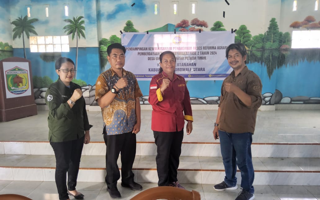 Kegiatan Pendampingan Kewirausahaan Penanganan Akses Reforma Agraria di Desa Ungkea Kab. Morowali Utara. Foto : Dok. Budiman