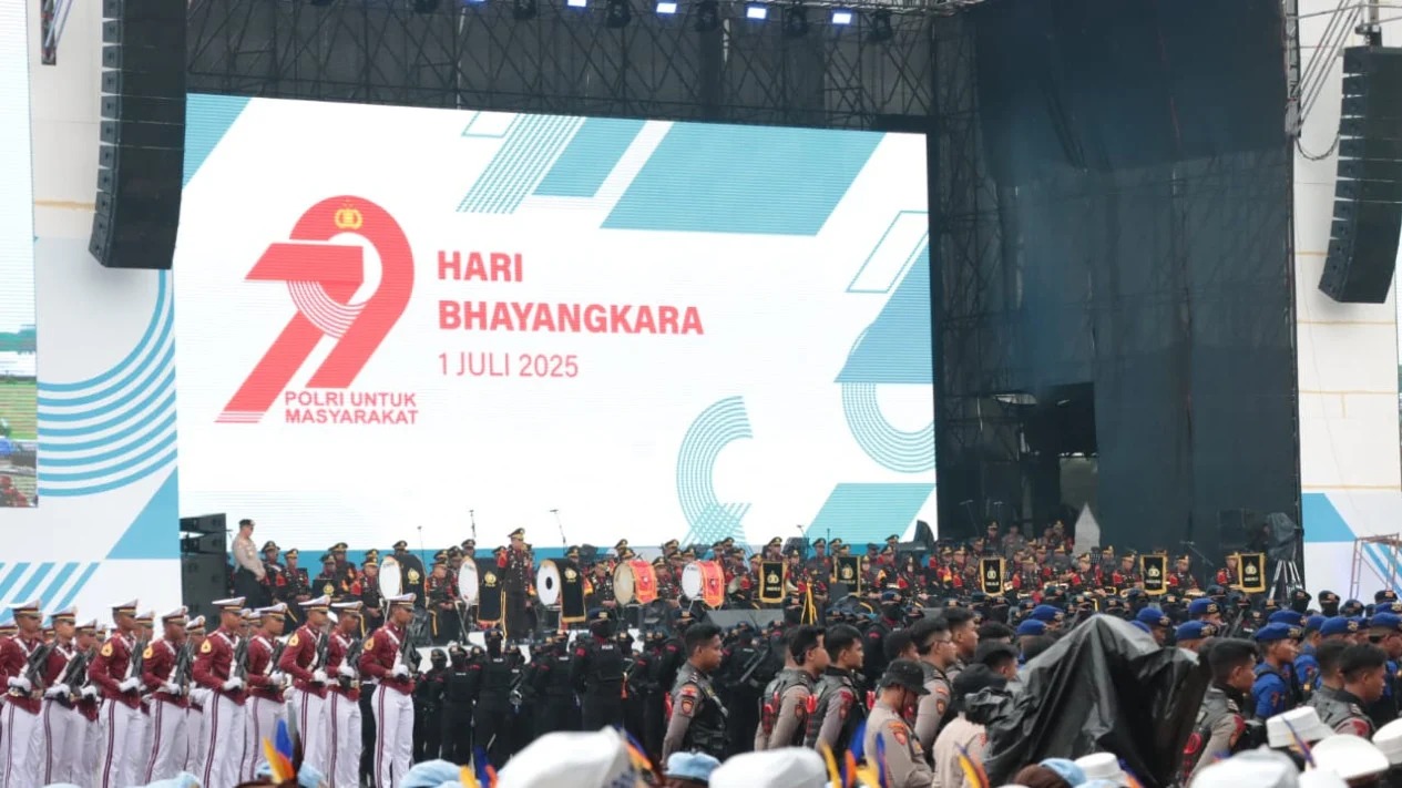 Kemeriahan HUT Bhayangkara di Monas. Foto: doc tribratanews.polri.go.id