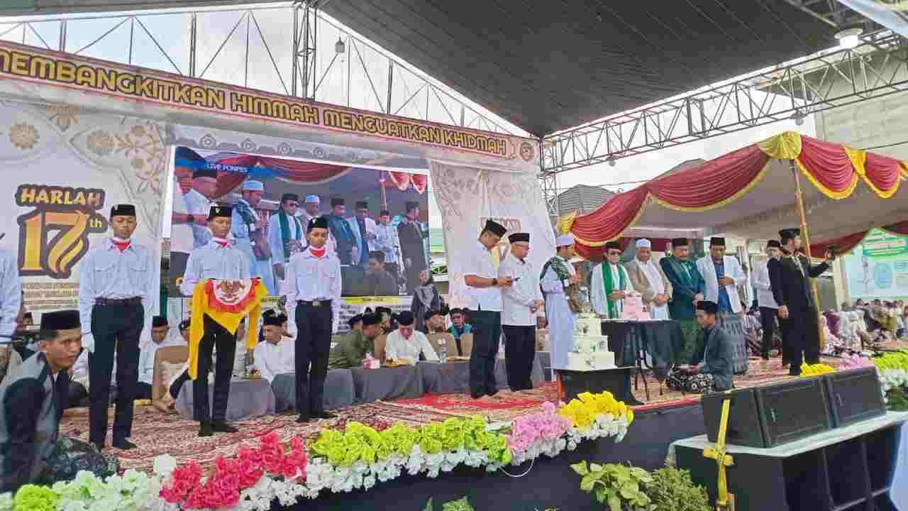 Pondok Pesantren (Ponpes) Syafa'atut Thulab yang berlokasi di Desa Bakung, Kecamatan Indralaya Utara, Kabupaten Ogan Ilir, merayakan hari lahirnya yang ke-17. Foto: dok. Sumeks.co