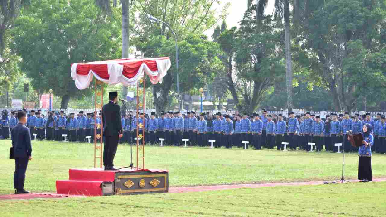 Upacara peringatan Hari Kesaktian Pancasila di OKI. Sumber: Dokumentasi Diskominfo OKI.