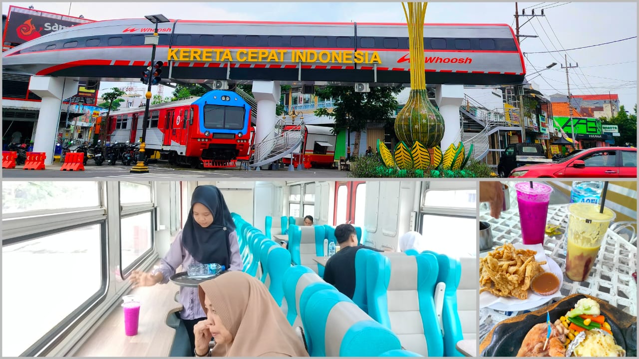 Bogowonto Culinary Center Madiun, sensasi menikmati makanan di dalam gerbong kereta. Foto : berita7online
