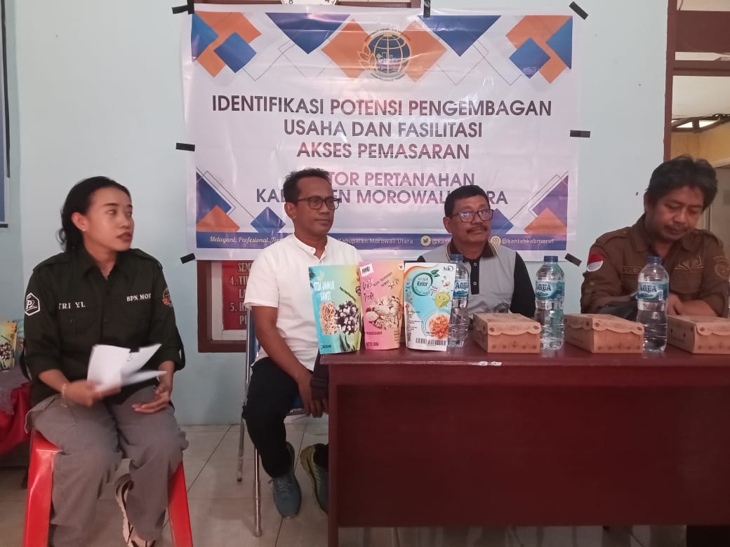 Workshop Identifikasi Potensi pengembangan usaha dan Akses Pemasaran bagi Masyarakat Kabupaten Morowali Utara, Implementasi Program Reforma Agraria; dokumen pribadi.