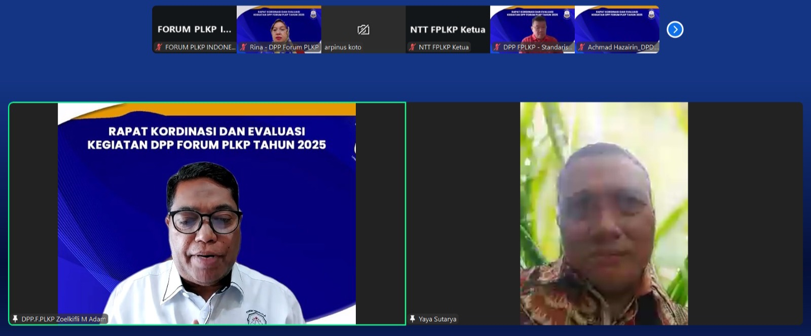 Rapat Koordinasi dan Evaluasi DPP Forum PLKP menutup Tahun 2025 untuk Menuju Fajar Baru Vokasi Indonesia di 2026. Foto: Dok Forum PLKP