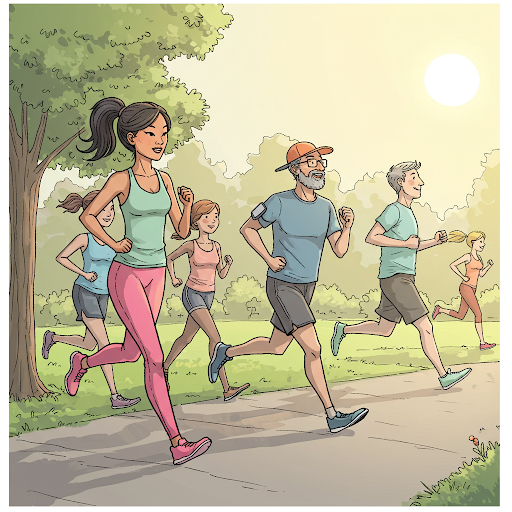 Illustari Orang Joging, foto: illustrasi Meta AI