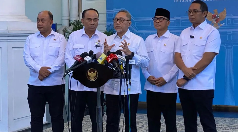 Menteri Koordinator Pangan Zulkifli Hasan Memberikan Keterangan Pers di istana Negara, Foto : tangkapan layar ANTARA/Cahya Sari
