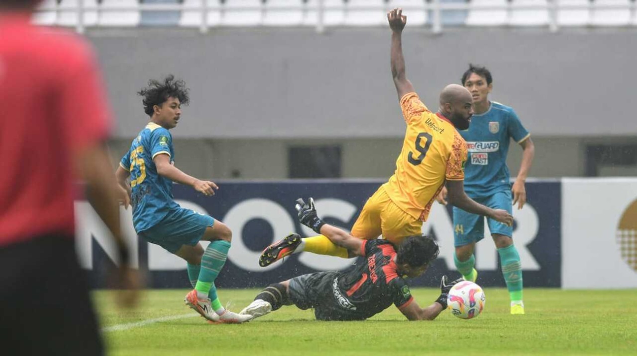 Sriwijaya FC Ditahan Imbang Dejan FC. Foto: dok. kris samiaji/sumateraekspres.id 