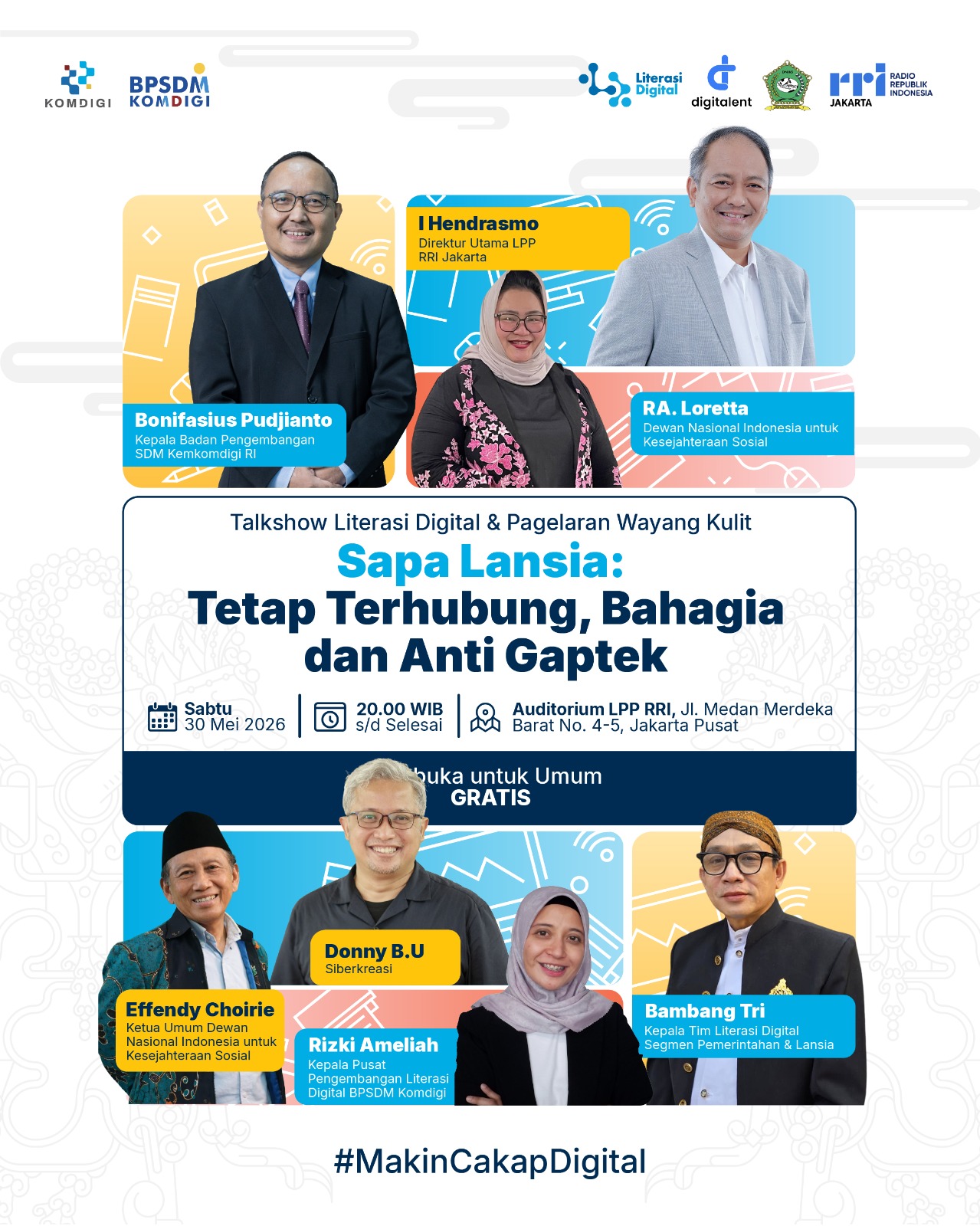 Kementerian Komunikasi dan Digital (Komdigi) berkolaborasi dengan LPP RRI Jakarta dan Dewan Nasional Indonesia untuk Kesejahteraan Sosial (DNIKS) siap menggelar Talkshow Literasi Digital 