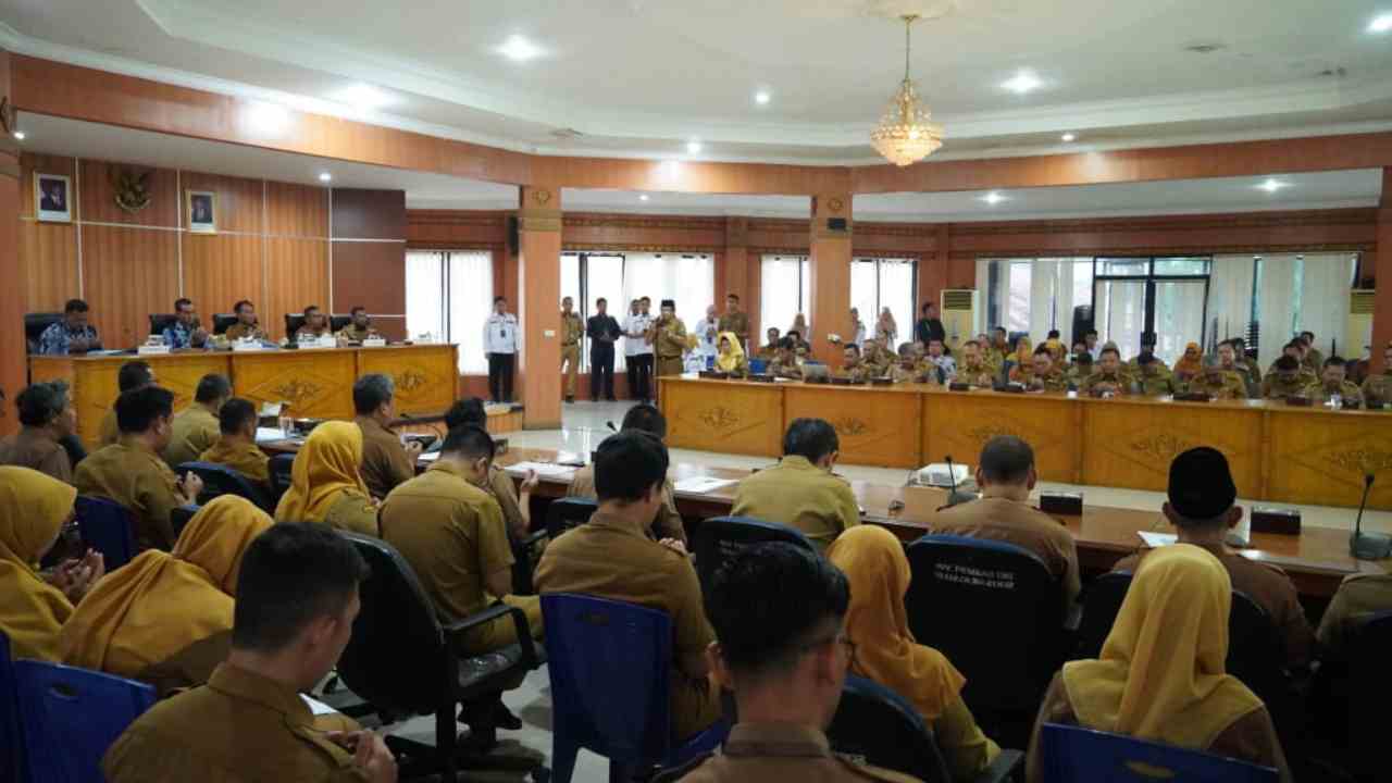 Muchendi-Supriyanto Matangkan Rencana Kerja, Pemkab OKI Gelar Rapat Koordinasi Bahas Visi-Misi dan Program Prioritas. Foto: dok. Diskominfo OKI