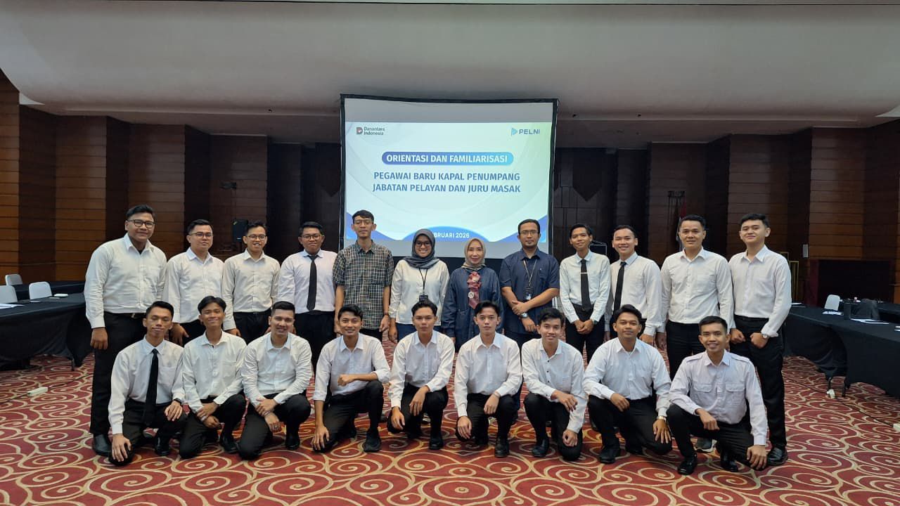 Familiarisasi bagi para alumni Lembaga Kursus dan Pelatihan (LKP) bidang perhotelan segera bertugas (on board) di armada kapal PELNI di seluruh Indonesia, agenda berlangsung di Kantor Pusat PT PELNI, Jakarta Pusat, pada Jumat (13/2/2026). Foto: istimewa