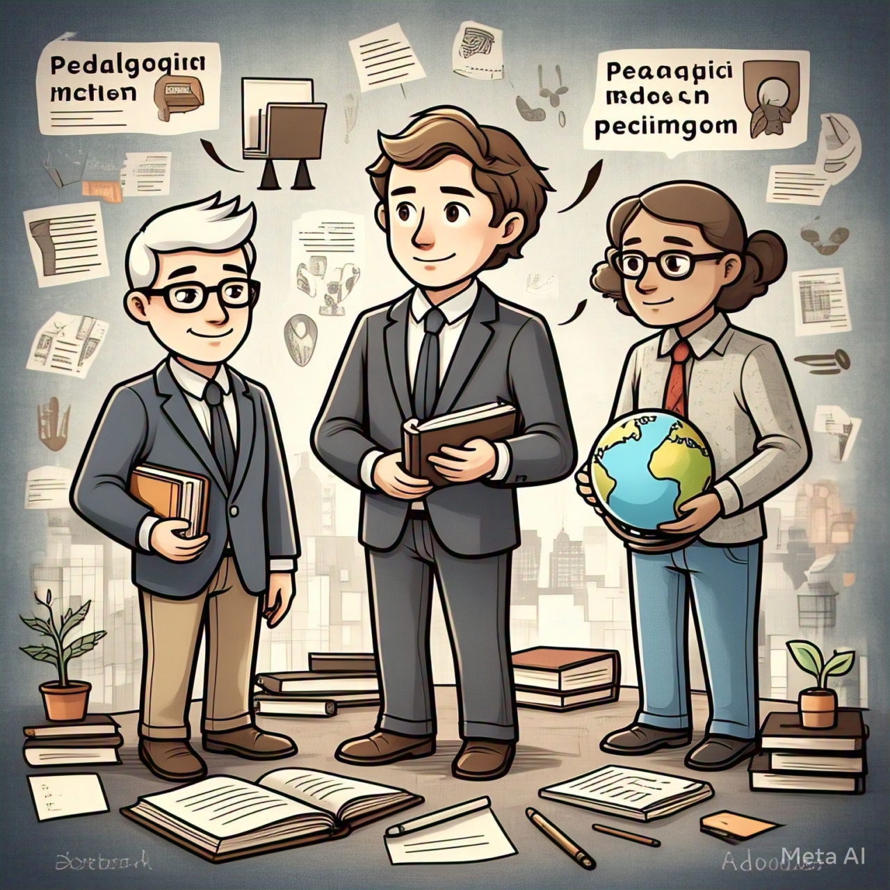 memahami perbedaan pedagogi,pedagogik, dan pedagogis. Foto : Ilustrasi Meta AI