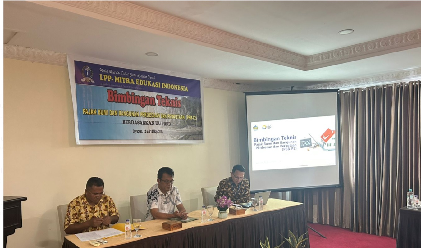 Krgiatan Bimtek Perpajakan PBB-P2 bagi pegawai BPPKAD Kab. Intan Jaya di Jayapura