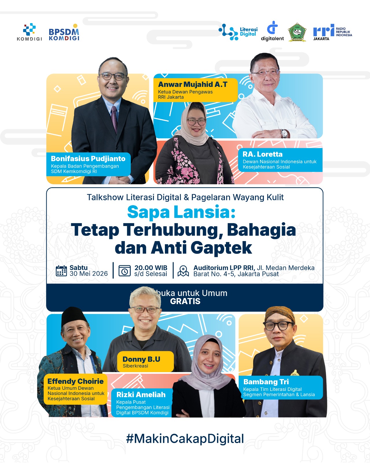 Kementerian Komunikasi dan Digital (Komdigi) berkolaborasi dengan LPP RRI Jakarta dan Dewan Nasional Indonesia untuk Kesejahteraan Sosial (DNIKS) siap menggelar Talkshow Literasi Digital 