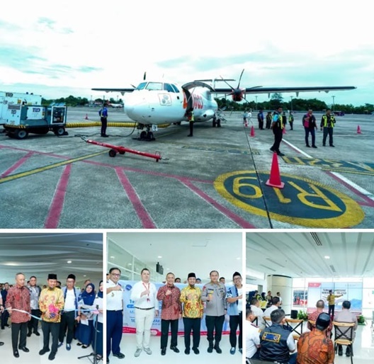 Seremonial Pembukaan kembali Rute penerbangan Makassar-Selayar oleh Gubernur Sulawesi Selatan Andi Sudirman Sulaiman, Foto : MCAS
