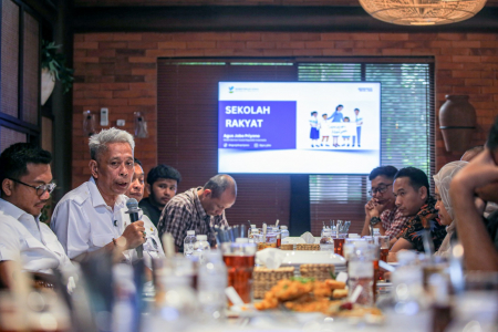 Wakil Menteri Sosial (Wamensos) Agus Jabo Priyono dalam Diskusi Redaksi (Diksi) dengan Tema: Sekolah Tanpa Sekat: Menembus Batas lewat Sekolah Rakyat yang di gelar Direktorat Ekosistem Media Dirketorat Jenderal Komunikasi Publik dan Media (KPM) Kementerian Komunikasi dan Digital (Kemkomdigi), di Jakarta, Rabu (25/6/2025) malam. Foto: Agus Siswanto/InfoPublik