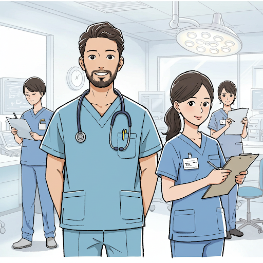 Perawat dalam sistem kesehatan, foto : Ilustrasi Meta AI