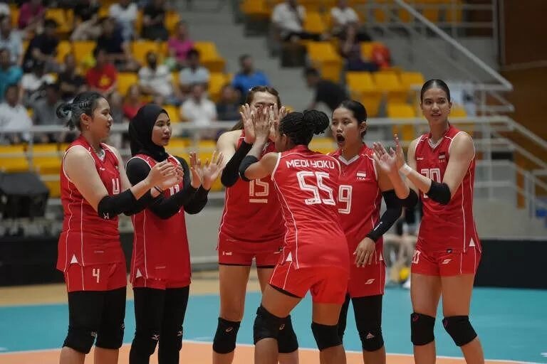 Timnas Voli Putri Indonesia Kalahkan Mangolia 3-0 di AVC Nations Cup 2025. Foto: PBVSI