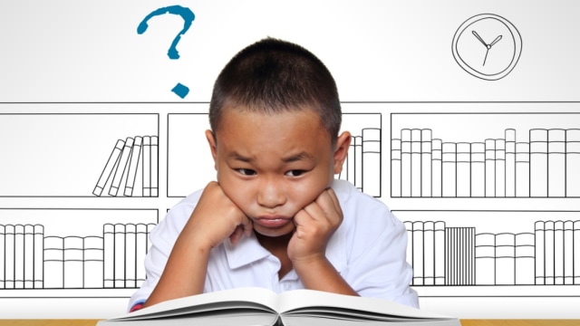 Ilustrasi anak susah belajar. Foto :  shutterstock