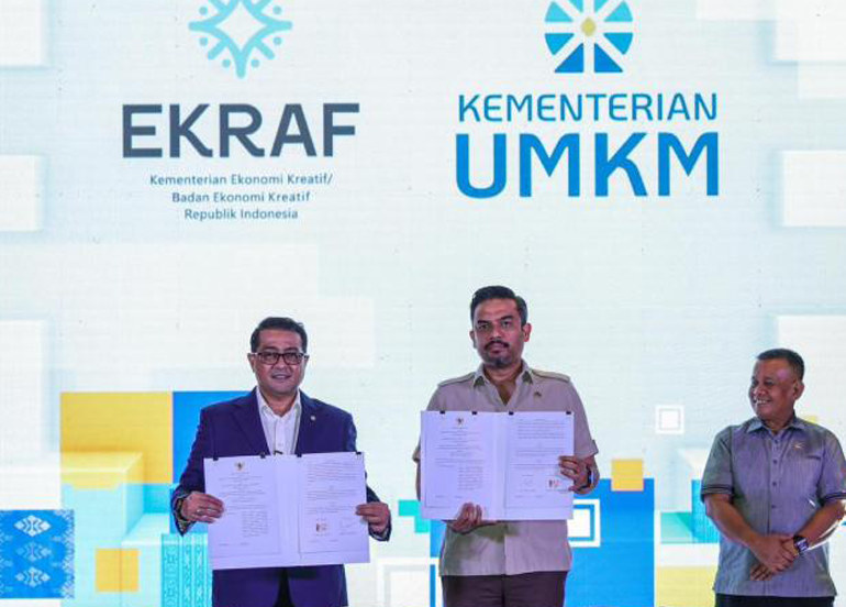 Kementerian UMKM dan Kementerian Ekraf Sepakat Perkuat Ekonomi Kreatif Berbasis UKM Melalui AKSI 2025