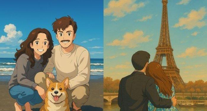 Ilustrasi tren membuat foto ala-ala Ghibli dengan AI. Foto : fahum.umsu.ac.id
